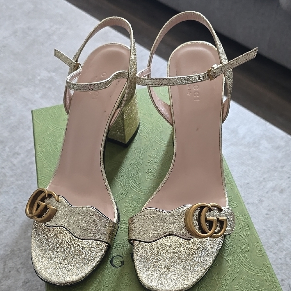 Elegant Gold Women's Heels